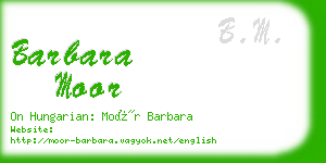 barbara moor business card